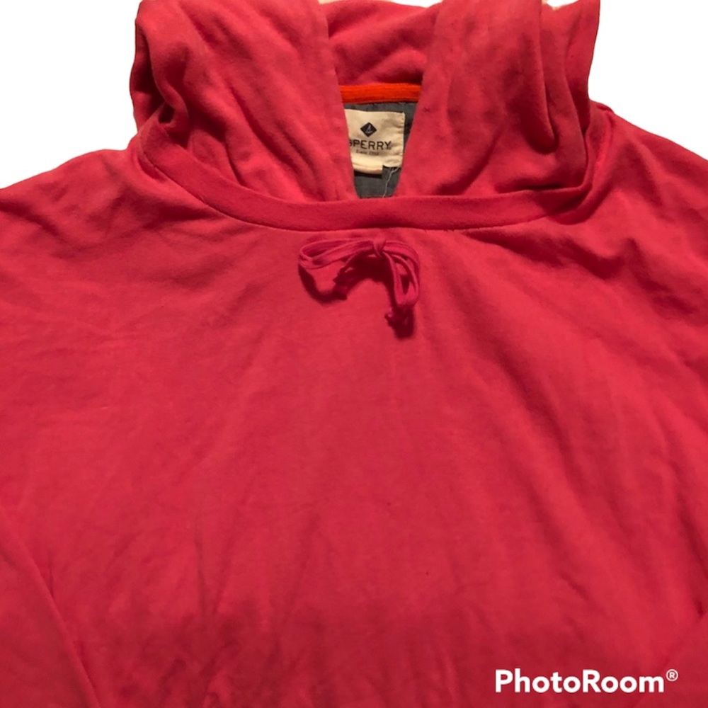 Pink Sperry Draw-string at waist Hooded Sweatshirt